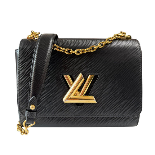 LOUIS VUITTON Black Epi Twist Lock MM Bag Louis Vuitton