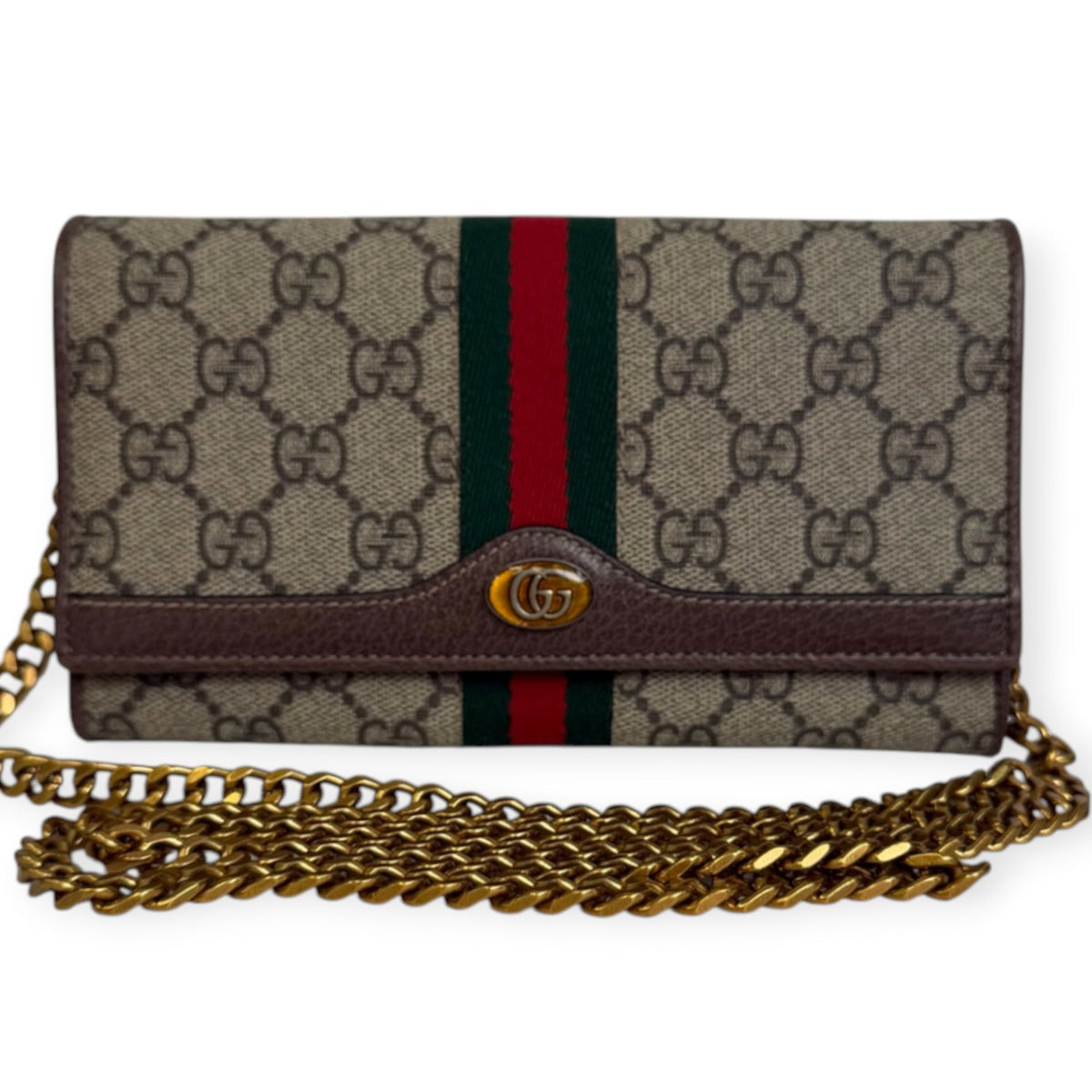 GUCCI GG Supreme Ophidia Coated Canvas Wallet On Chain Gucci