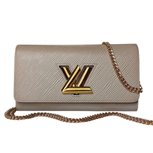 LOUIS VUITTON Taupe Epi Leather Twist Wallet Louis Vuitton