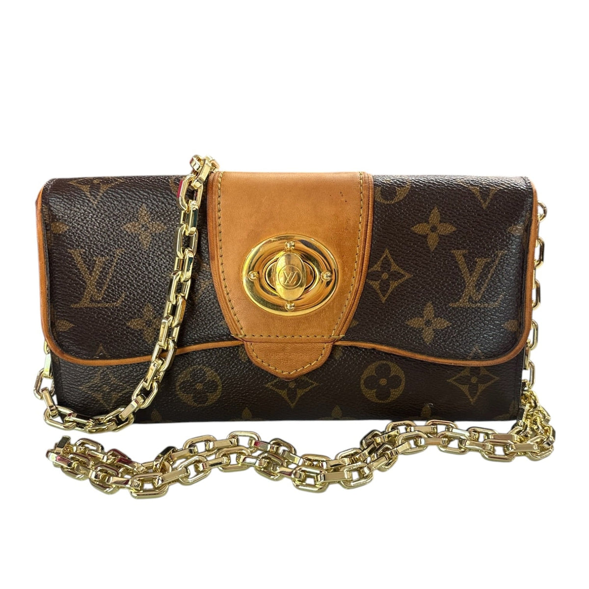 LOUIS VUITTON Monogram Boetie Wallet with Chain Louis Vuitton
