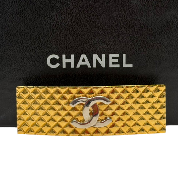 CHANEL Vintage Gold Barrette Hairclip Chanel