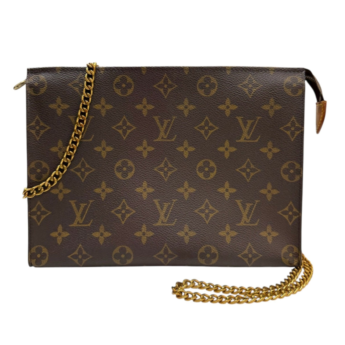 LOUIS VUITTON Monogram Poche 26 with Insert and Chain Louis Vuitton