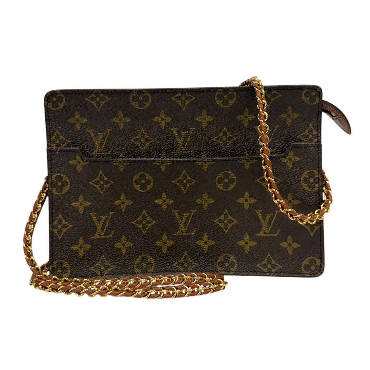LOUIS VUITTON Monogram Pochette Homme with added Chain Louis Vuitton