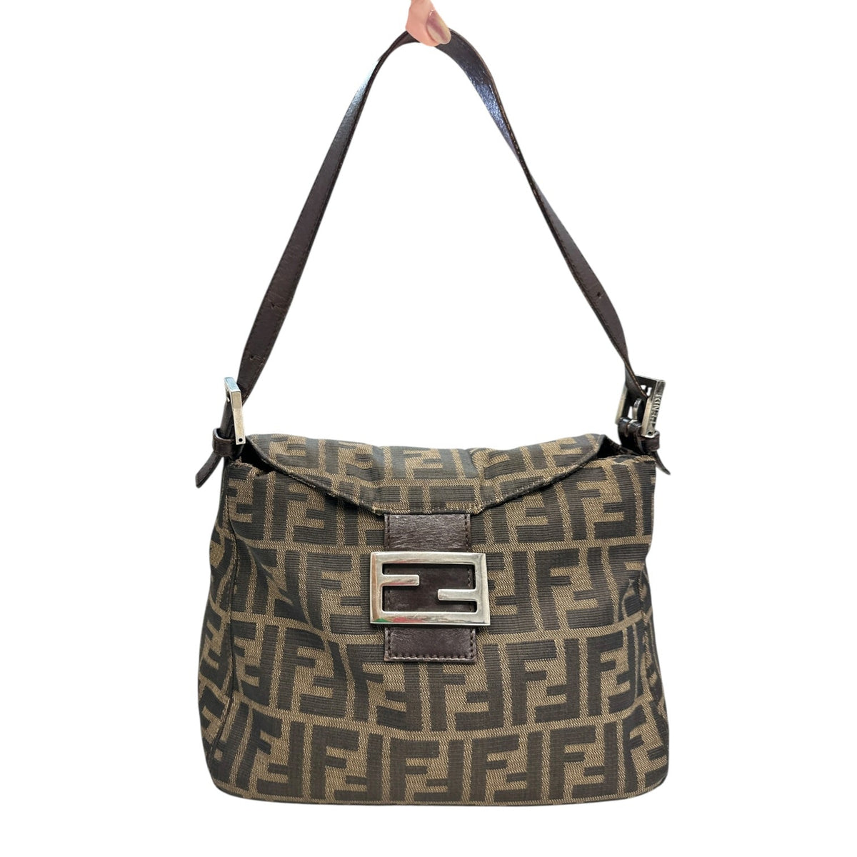 FENDI Zucca Canvas Mama Baguette Shoulder Bag Fendi