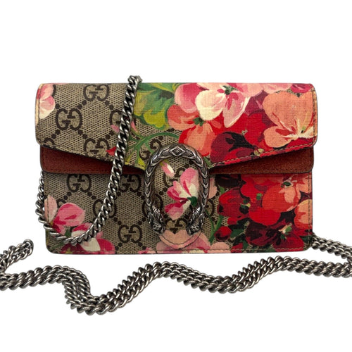 GUCCI GG Supreme Blooms Coated Canvas Super Mini Dionysus Chain Bag Gucci