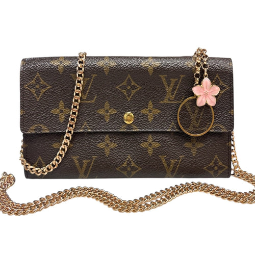 LOUIS VUITTON Monogram Sarah Wallet with Chain/Charm Louis Vuitton