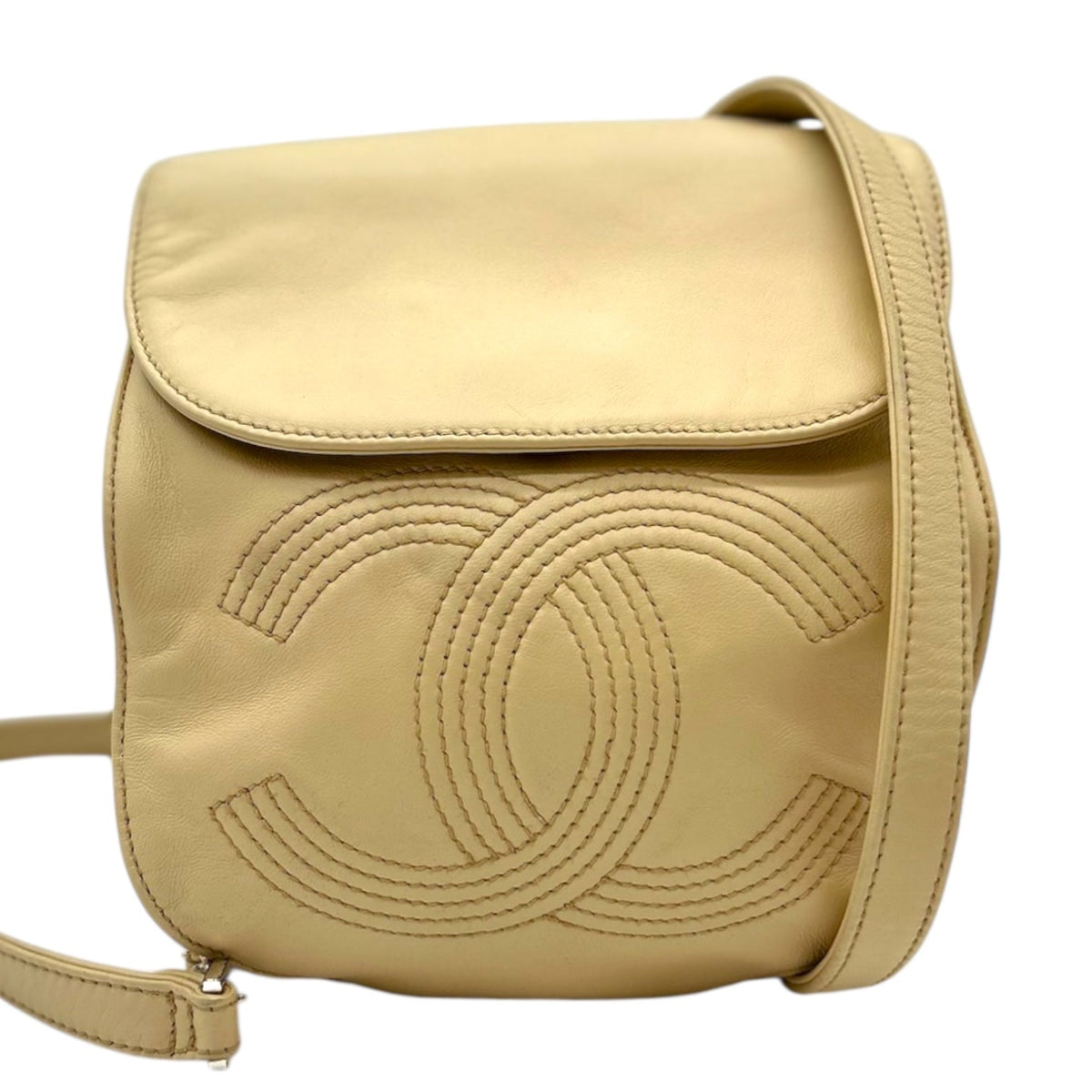 CHANEL Beige Lambskin Timeless Chain Small Backpack Chanel