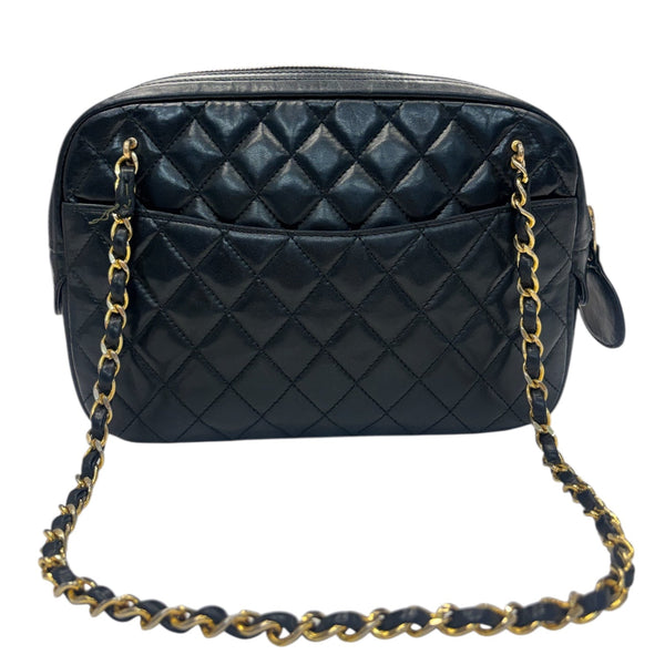 CHANEL Black Lambskin Camera Bag Chanel