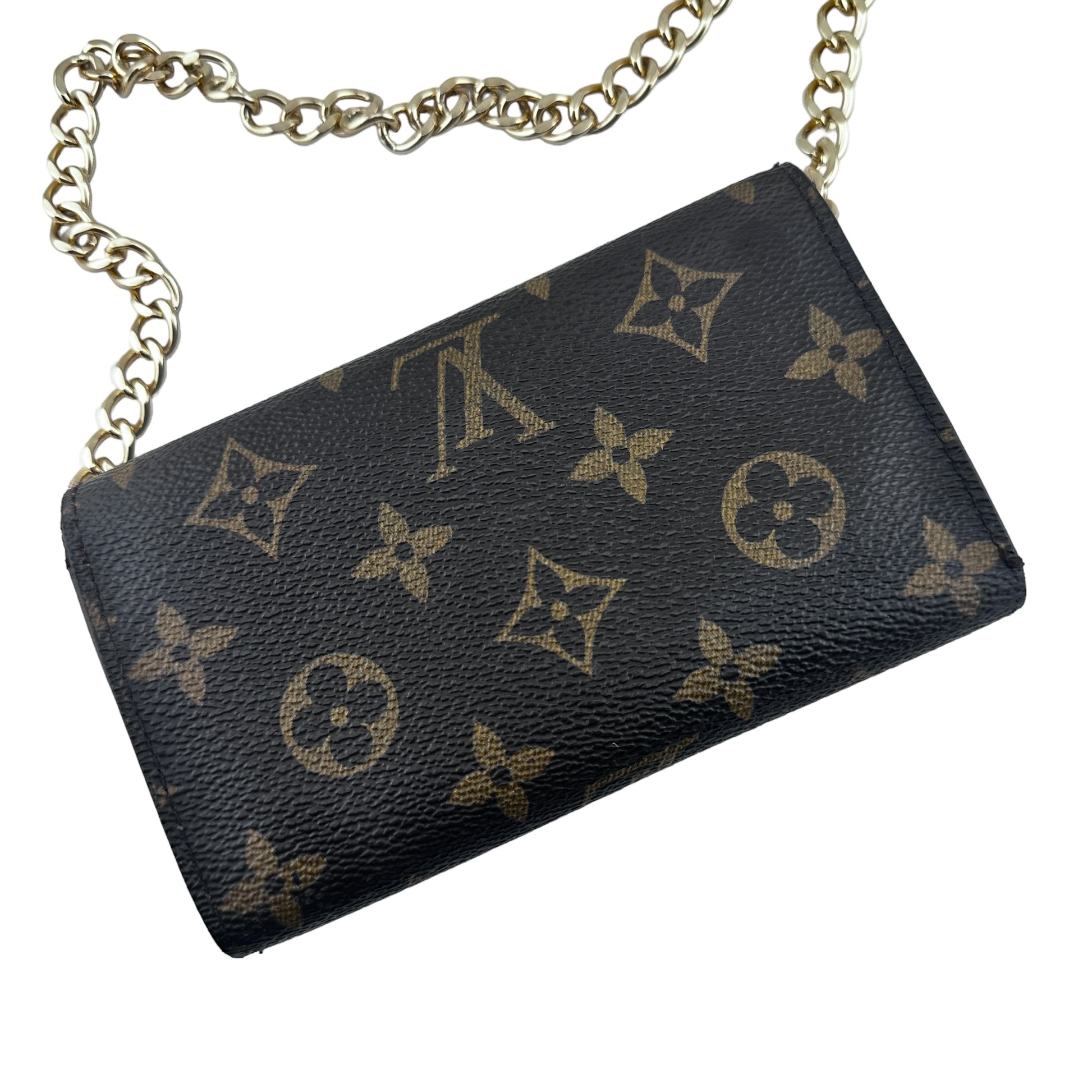 LOUIS VUITTON Monogram Porte Monnaie Billets Tresor Wallet On Chain Louis Vuitton