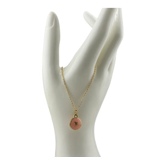 LOUIS VUITTON Peach Monogram Charm Necklace Louis Vuitton