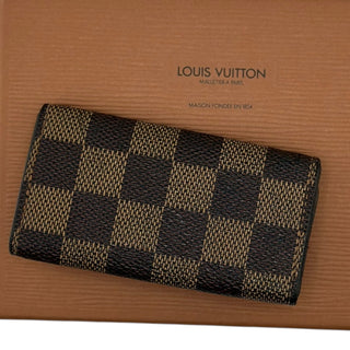 LOUIS VUITTON Damier Ebene 4 Key Holder/Card Case Louis Vuitton