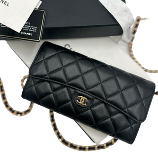 CHANEL Lambskin Classic Flap Gusseted Wallet Chanel