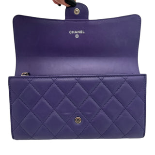 CHANEL Lambskin Classic Flap Gusseted Wallet Chanel