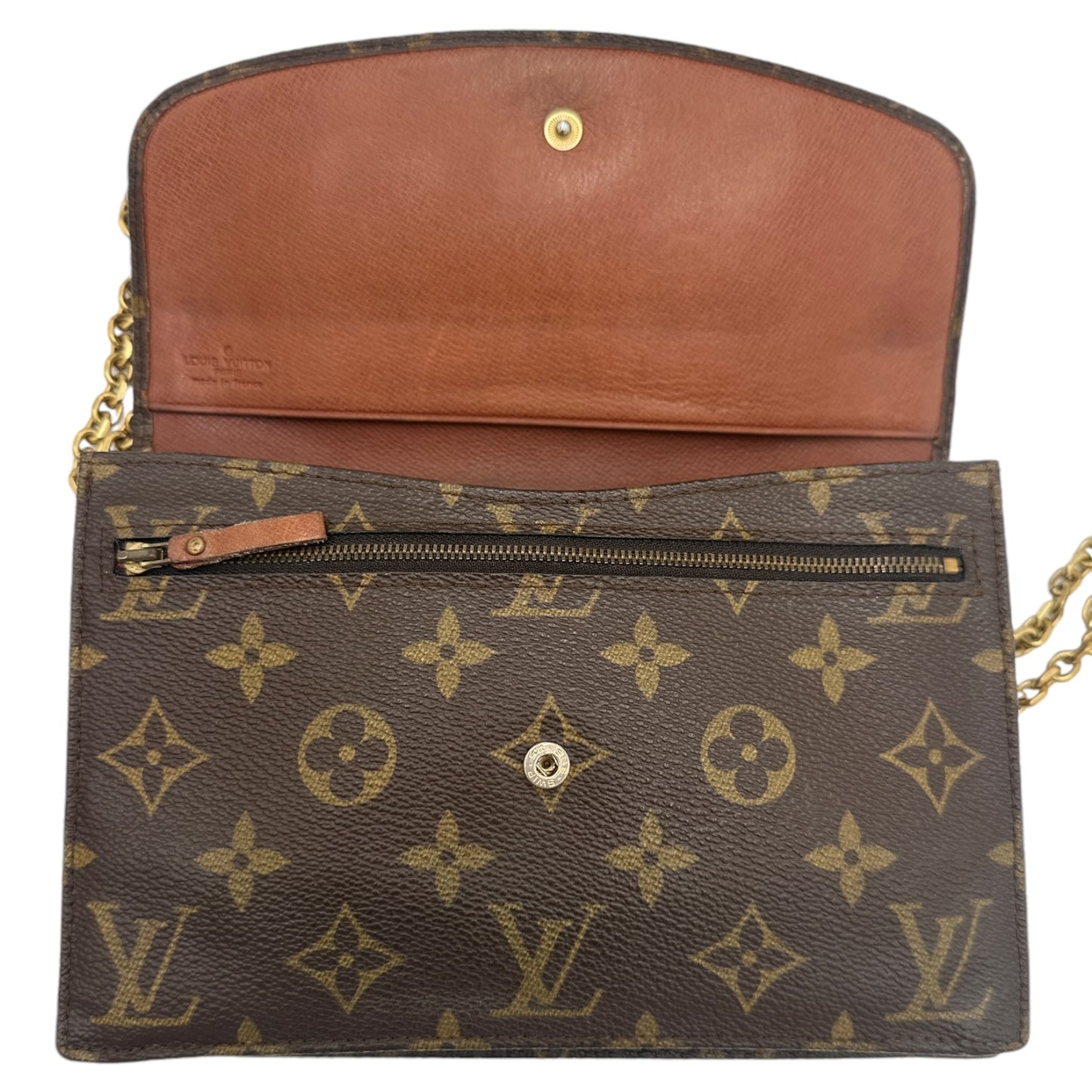 LOUIS VUITTON Monogram Pochette Rabat 20 Clutch with Chain Louis Vuitton