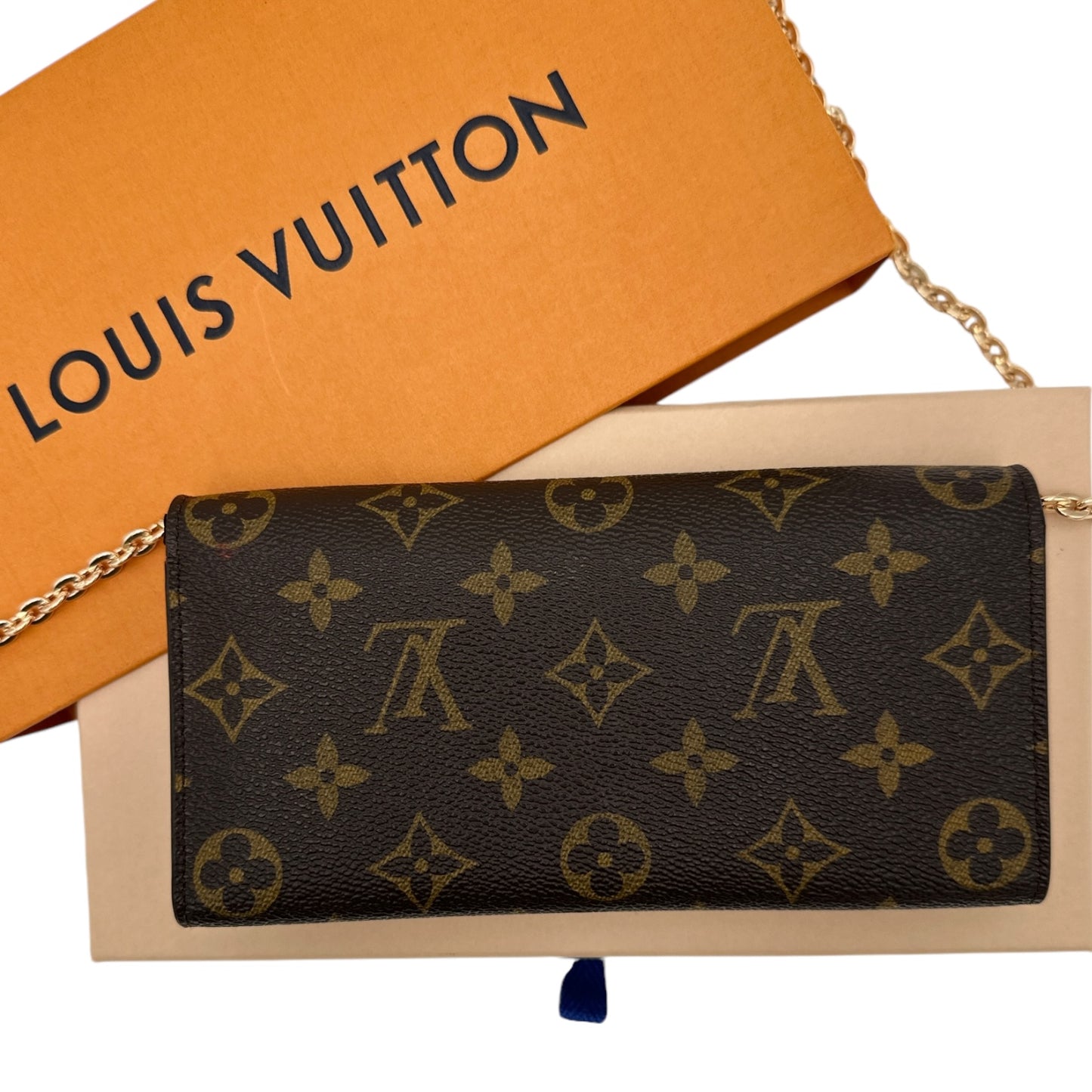 LOUIS VUITTON Red Monogram Emilie Wallet Louis Vuitton