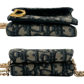 DIOR Trotter Compact Saddle Wallet on Adjustable Chain Dior