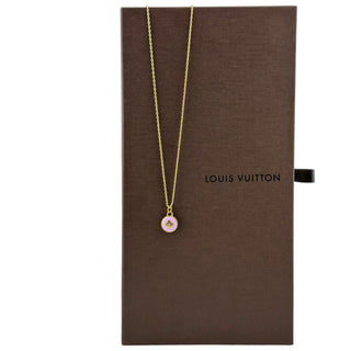 LOUIS VUITTON Lilac Monogram Charm Necklace Louis Vuitton