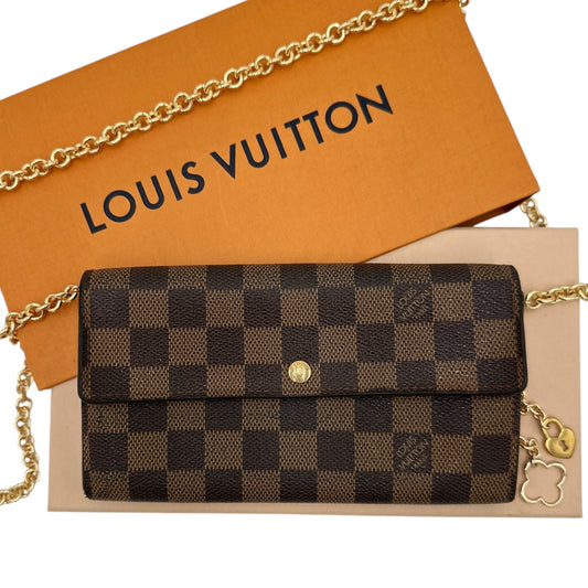 LOUIS VUITTON Damier Ebene Sarah Wallet Louis Vuitton