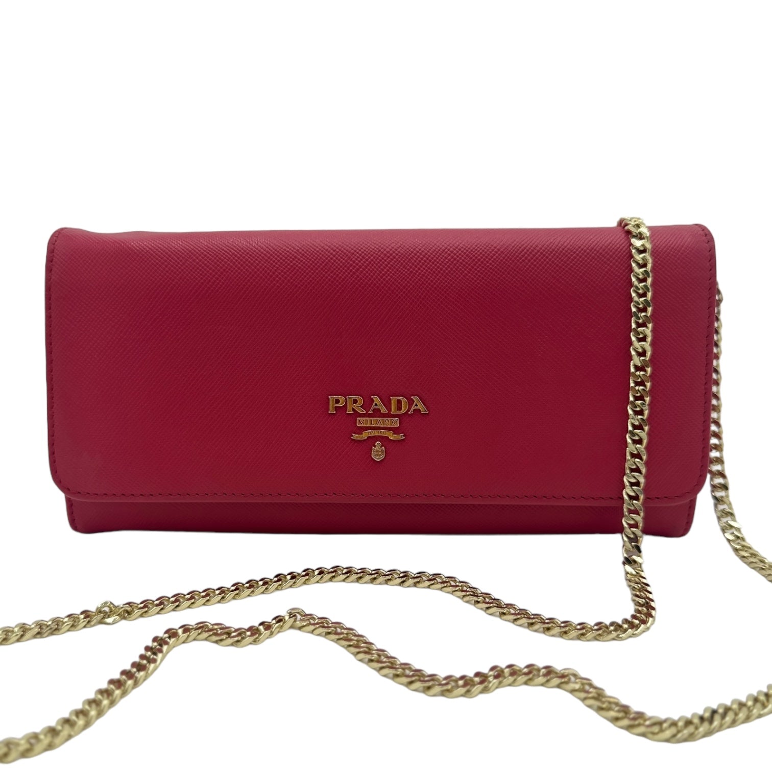 PRADA Saffiano Leather Wallet on Chain Prada