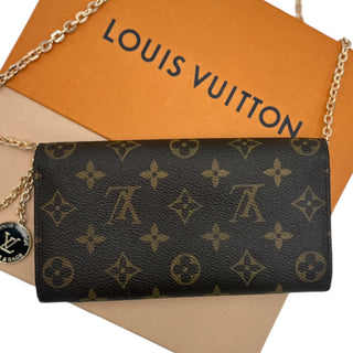 LOUIS VUITTON Monogram Sarah Wallet on Chain Louis Vuitton