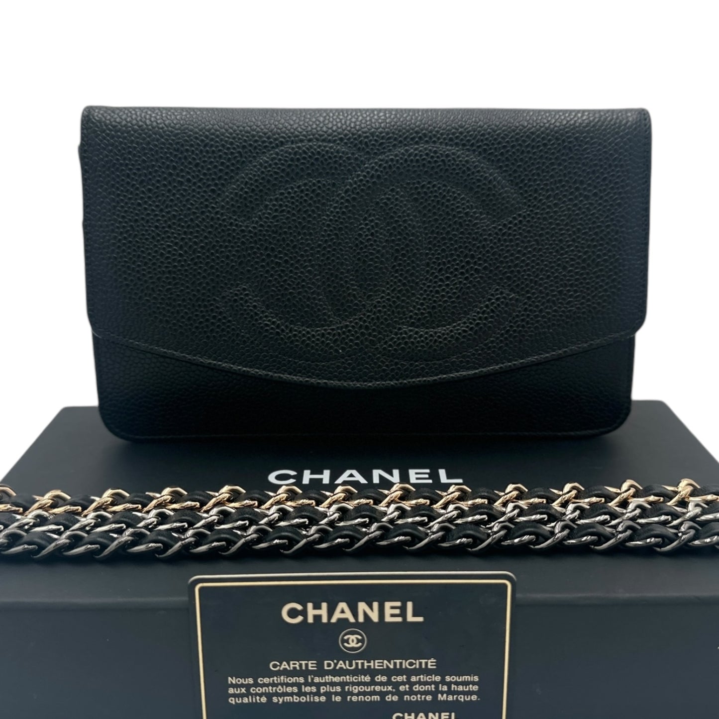 CHANEL Caviar Leather Timeless Clutch Chanel