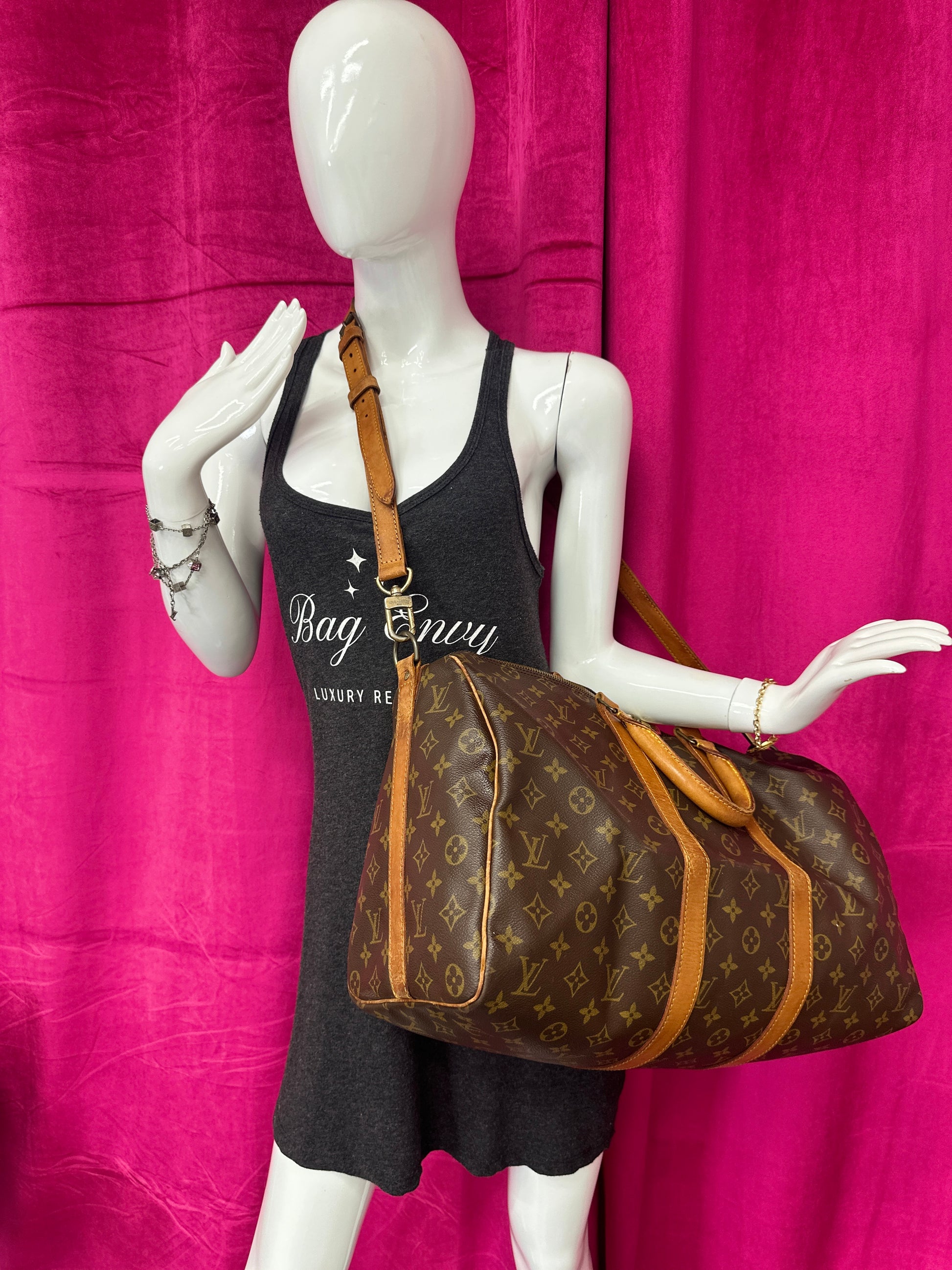 LOUIS VUITTON Monogram Bandouliere Keepall 45 Louis Vuitton