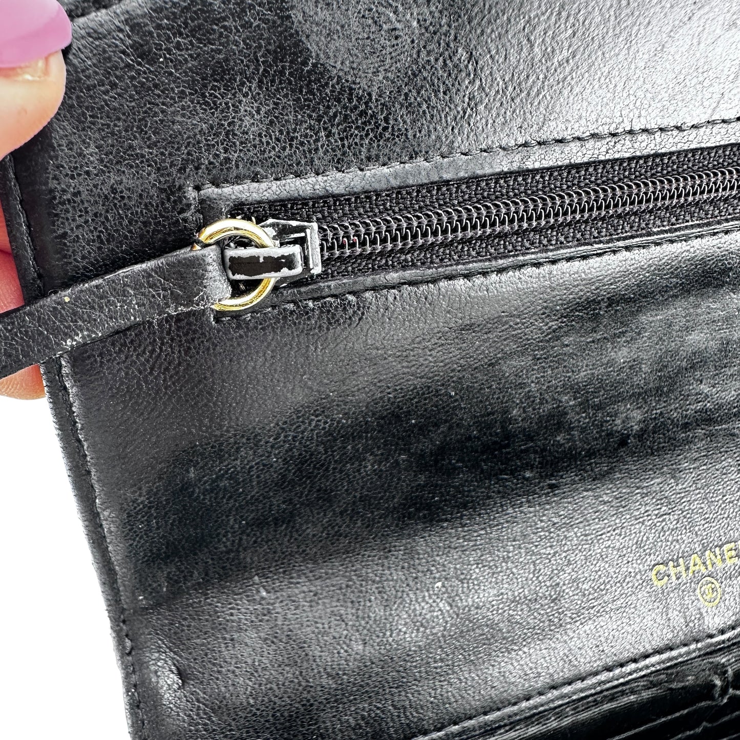 CHANEL Caviar Leather Timeless Clutch on Chain Chanel