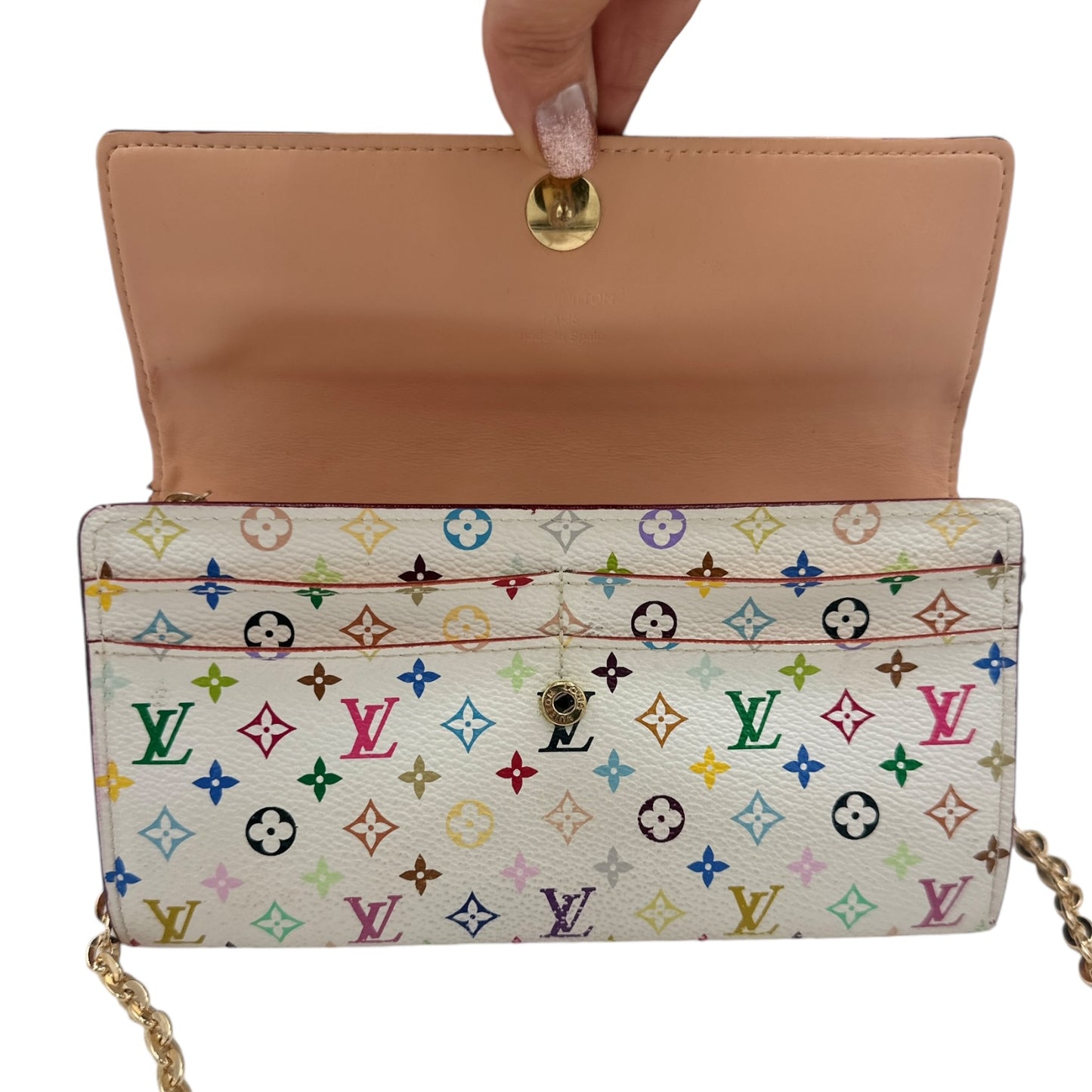 LOUIS VUITTON Multicolor Monogram Sarah Wallet on Chain Louis Vuitton