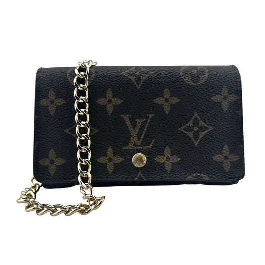 LOUIS VUITTON Monogram Porte Monnaie Billets Tresor Wallet On Chain Louis Vuitton