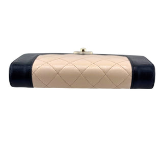 CHANEL Two-Toned Goatskin Mademoiselle Full Flap Wallet Chanel