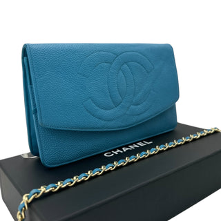 CHANEL Caviar Timeless Clutch with Unbranded Chain Chanel