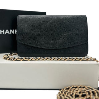 CHANEL Caviar Leather Timeless Clutch Chanel