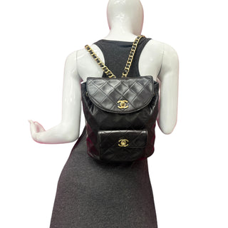 CHANEL Lambskin Quilted Duma Backpack Chanel