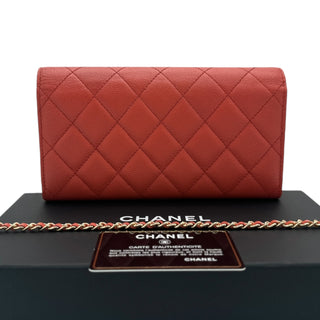 CHANEL Caviar CC Flip Wallet Chanel