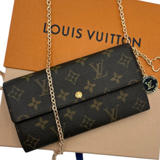 LOUIS VUITTON Monogram Sarah Wallet on Chain Louis Vuitton