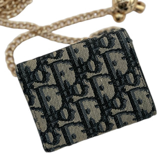 DIOR Trotter Compact Saddle Wallet on Adjustable Chain Dior