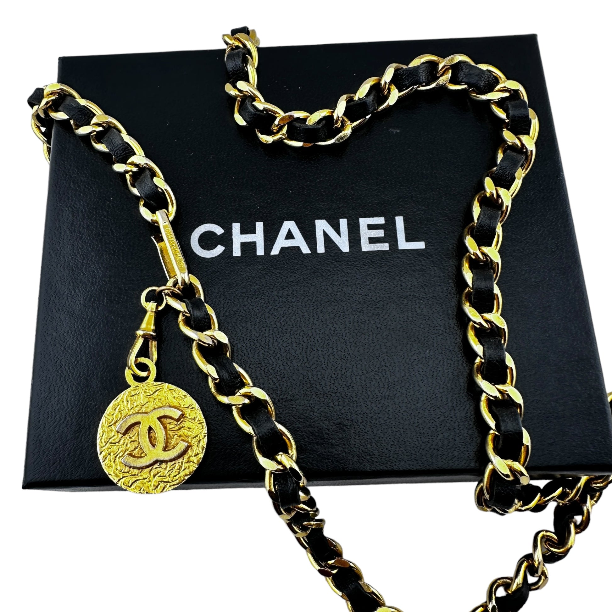 CHANEL Leather Chain Belt Chanel