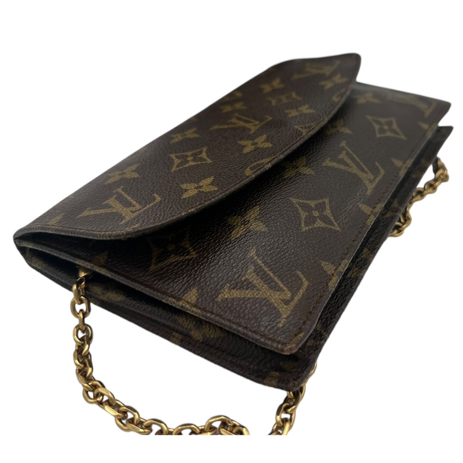 LOUIS VUITTON Monogram Pochette Rabat 20 Clutch with Chain Louis Vuitton