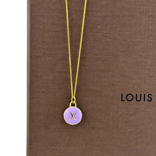 LOUIS VUITTON Lilac Monogram Charm Necklace Louis Vuitton