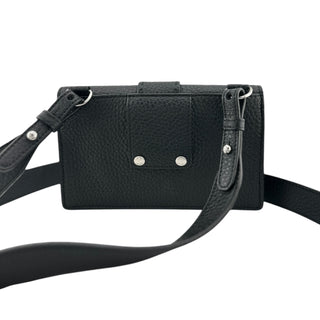 FENDI Cuoio Romano Selleria Baguette Belt Pouch Black Fendi