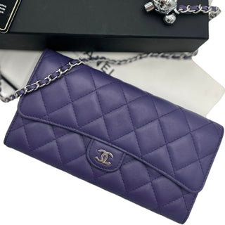 CHANEL Lambskin Classic Flap Gusseted Wallet Chanel