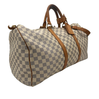 LOUIS VUITTON Damier Azur Keepall 50 with ID Tag and Lock/Key Set Louis Vuitton