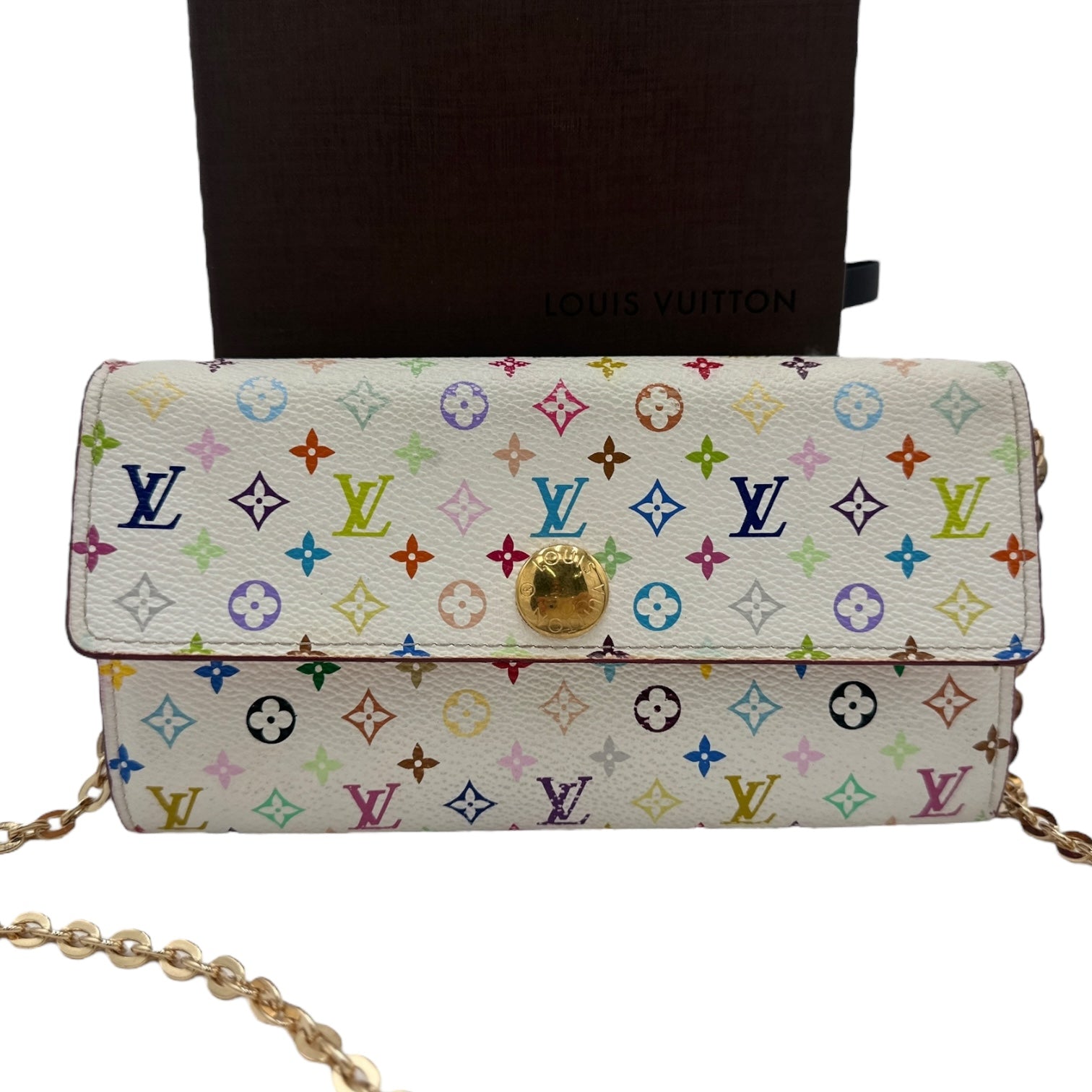 LOUIS VUITTON Multicolor Monogram Sarah Wallet on Chain Louis Vuitton