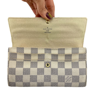 LOUIS VUITTON Damier Azur Sarah Wallet with Chain Louis Vuitton