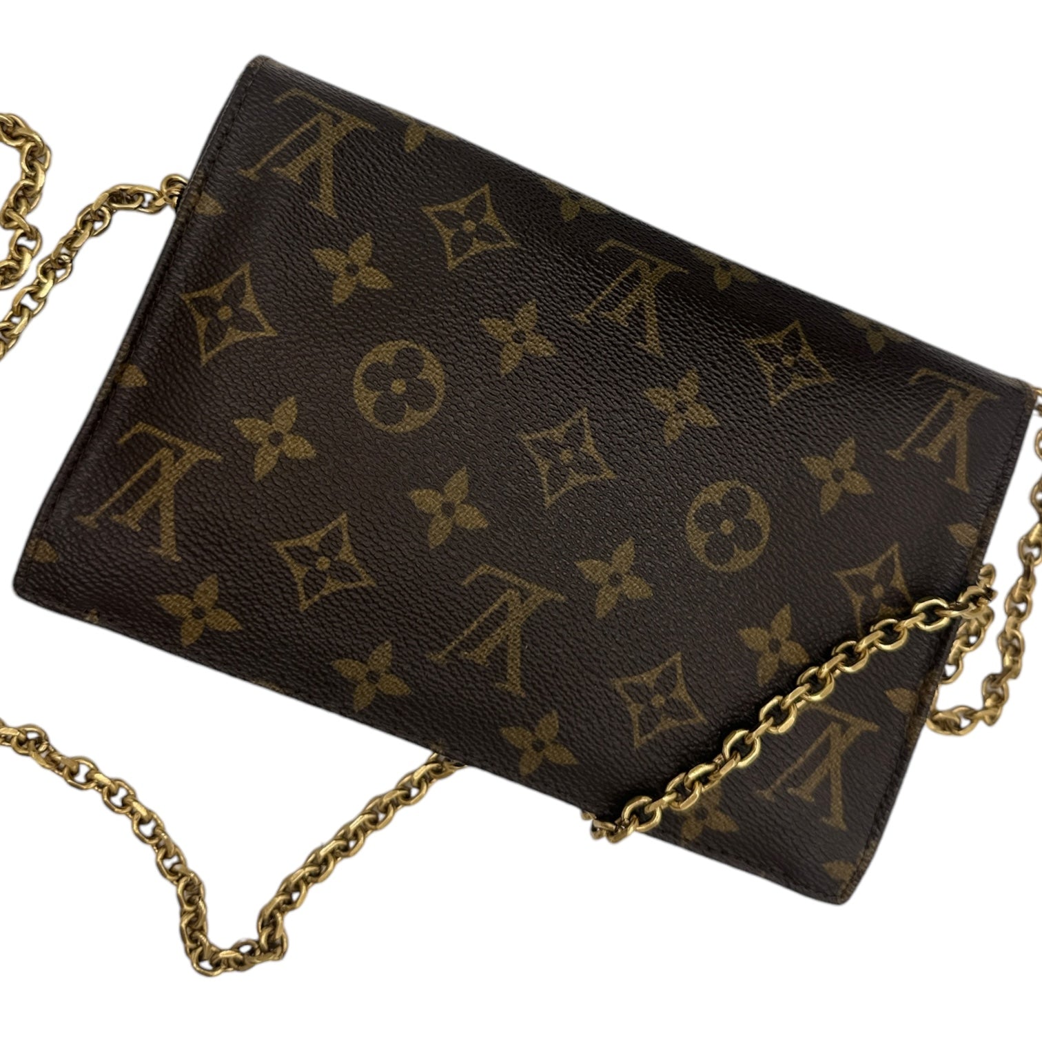 LOUIS VUITTON Monogram Pochette Rabat 20 Clutch with Chain Louis Vuitton