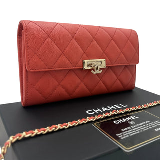 CHANEL Caviar CC Flip Wallet Chanel