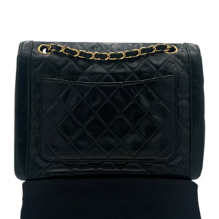 CHANEL Black Lambskin Special Edition Diana Single Flap Bag Chanel