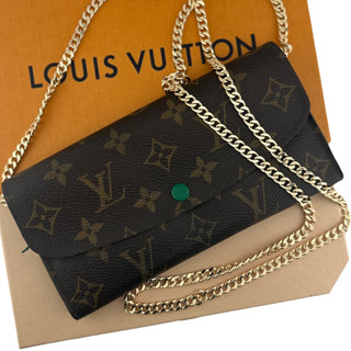 LOUIS VUITTON Green Monogram Emilie Wallet Louis Vuitton