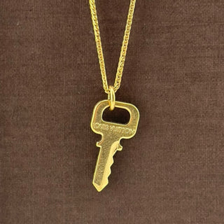 LOUIS VUITTON Gold Key Charm Necklace Louis Vuitton