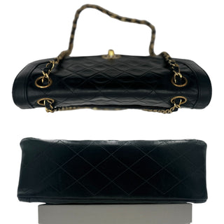 CHANEL Black Lambskin Special Edition Diana Single Flap Bag Chanel